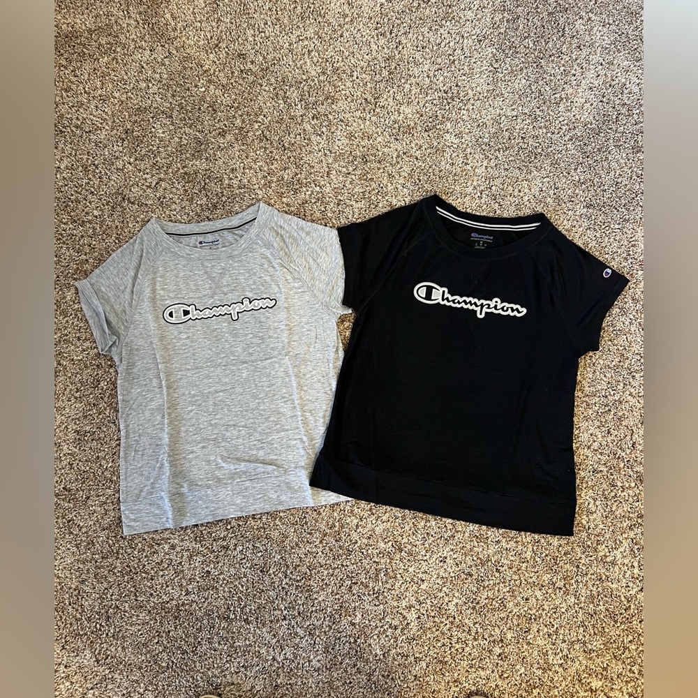 Champion - Gray and Black branded t-shirts